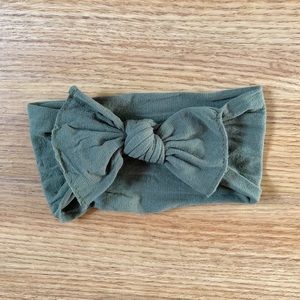 Baby Bling Bows army green knot